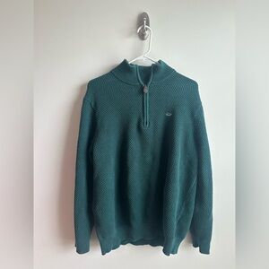 Vineyard Vines 100% Cotton 1/4 Zip Sweater in Hunter Green, Men’s Size Large